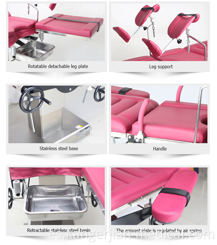 Ksc muebles de hospital barato silla de ginecología utilizada manual de ginecología manual de cama de entrega